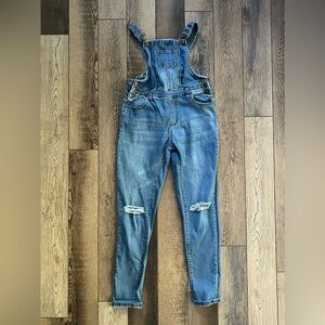 American Bazi Distressed Blue Women's Overalls Size M